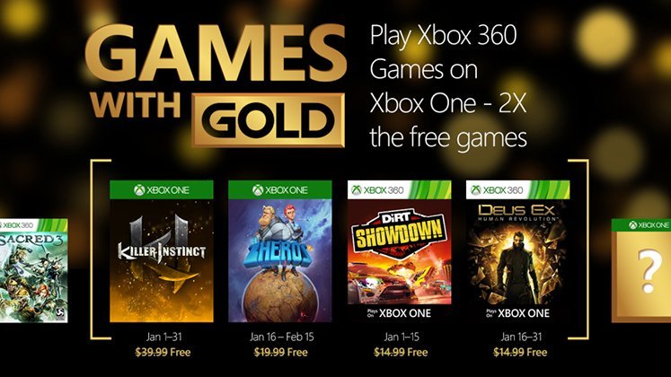 Xbox Games with Gold for January