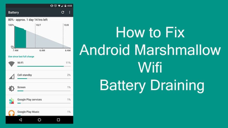 How to Fix Android Marshmallow Wifi Battery Draining